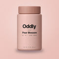 Oddly Pear Blossom scent beads jar on blush pink (generated render)