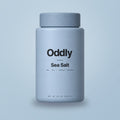 Oddly Sea Salt scent beads jar on pale blue (generated render)